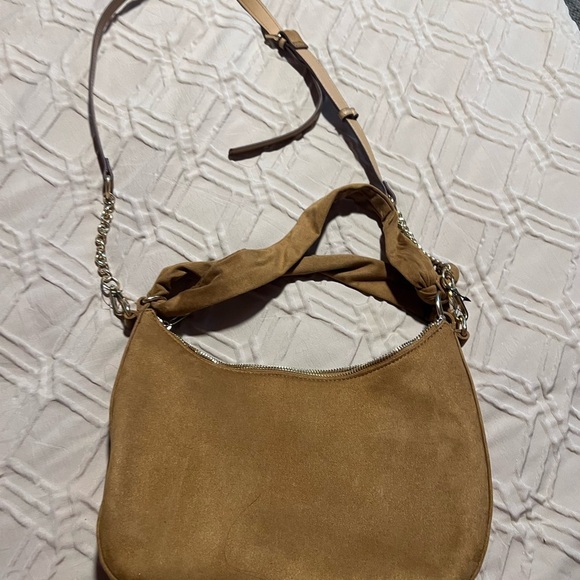Nanette Lepore Tan Shoulder Bag with Crescent Shape and Adjustable Strap - Picture 2 of 4